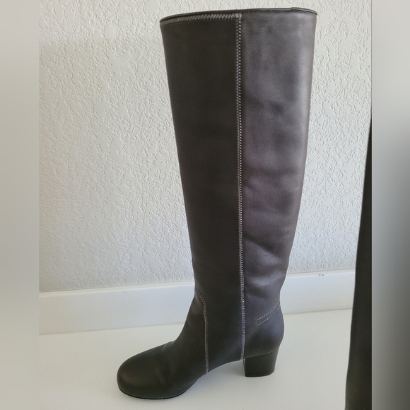 LANVIN almost like new brown gray tall boots - Picture 5 of 11
